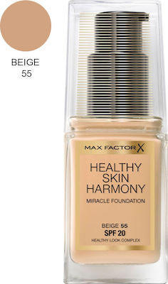 Max Factor Healthy Skin Harmony Miracle Flüssiges Make-up SPF20 55 Beige 30ml