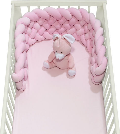 Das Home Baby Relax Crib Bumpers Braided Inside Pink 25x150cm