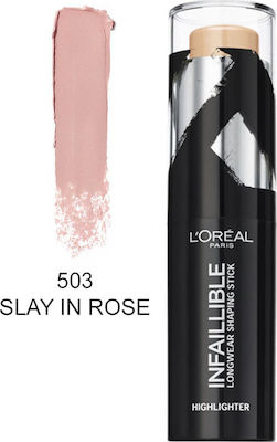 L'Oreal Paris Infallible Blush Strobe Stick Slay In Rose 9gr