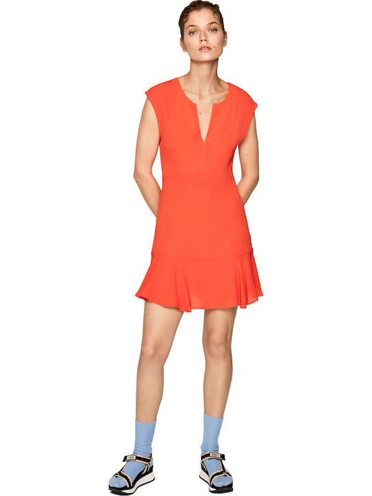 Pepe Jeans Kaila Summer Mini Dress Orange