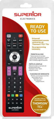 Superior Electronics Compatible Remote Control Ready To Use for Τηλεοράσεις TCL and Thomson