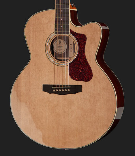 Guild Semi-Akustik Akustikgitarre F-150CE Jumbo Westerly Ausschnitt Natürlich