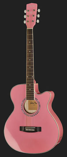 Harley Benton Acoustic Guitar EAX-10 Cutaway Pink