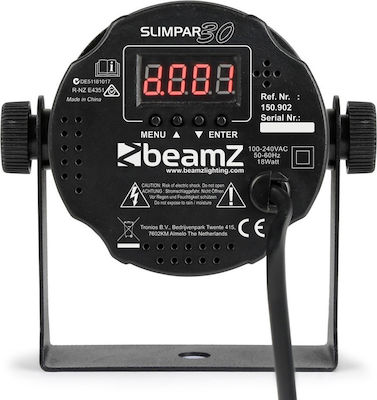 BeamZ Moving Light LED PAR SlimPar 30 6x3W RGB