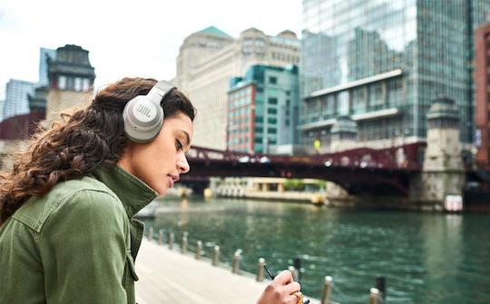 JBL E65BTNC Wireless / Wired Over Ear Headphones with 24 hours of Operation Blue