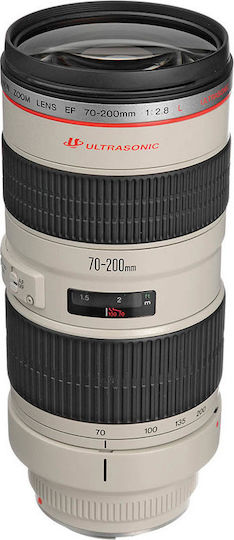 Canon Пълен кадър Фотообектив 70-200mm f/2.8L USM Телеувеличение за Канон EF Монтаж White