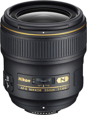 Nikon Full Frame Φωτογραφικός Φακός AF-S Nikkor 35mm f/1.4G Σταθερός για Nikon F Mount Black