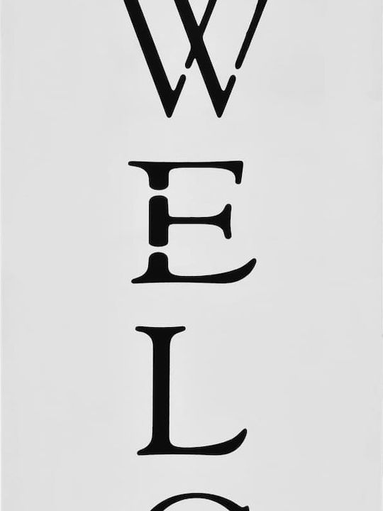 vidaXL Welcome White 15.5x15.5x48.5cm