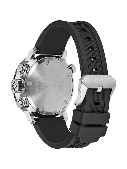 Citizen Promaster Land Altichron Ανδρικό Ρολόι 46mm Eco - Drive με Μαύρο Καουτσούκ Λουράκι