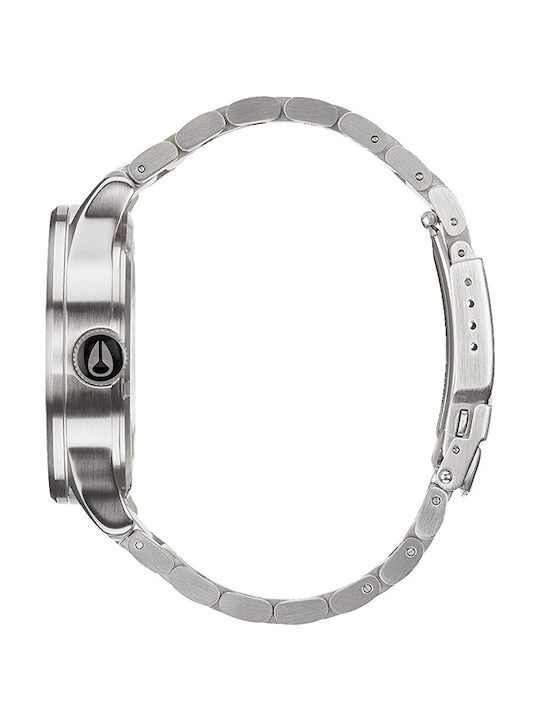 Nixon Sentry SS Doing More Ανδρικό Ρολόι 42mm Μπαταρίας με Ασημί Μεταλλικό Μπρασελέ