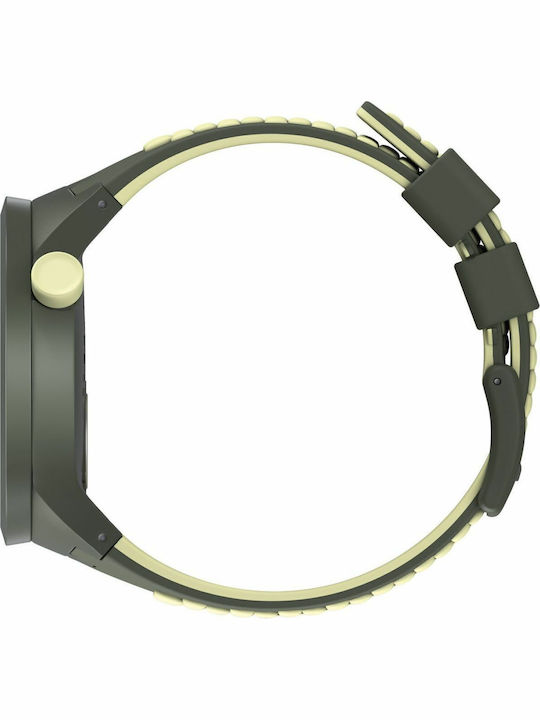 Swatch Big Bold Ανδρικό Ρολόι 47mm Μπαταρίας με Πορτοκαλί Καουτσούκ Λουράκι