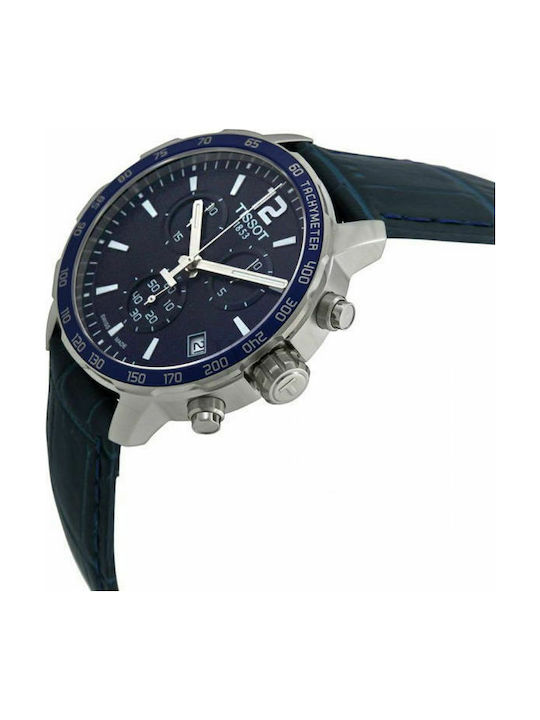 Tissot Watch Chronograph Battery with Blue Leather Strap
