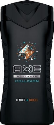 Axe Collision Leather & Cookies Scent Βath Wash for Men for Hair , Face & Body 400ml