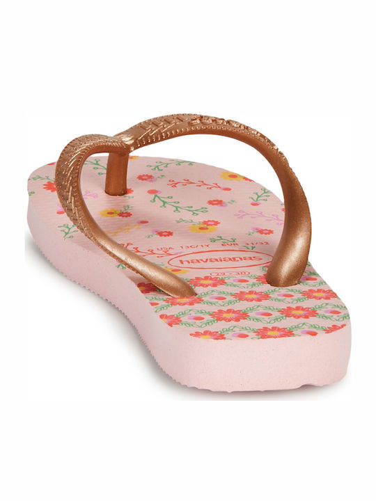 Kids' Flip Flops Gold Kids Flores