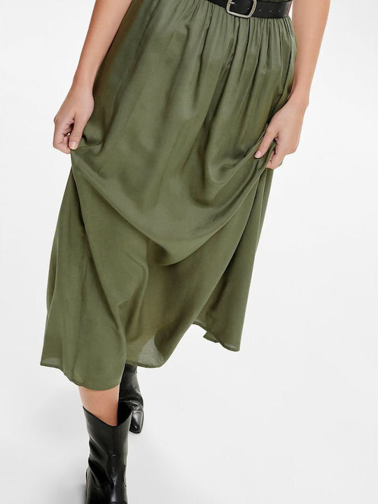 Venedig High-waisted Maxi Skirt Green