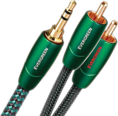 Audioquest Καλώδιο 3.5mm male - RCA male Πράσινο 1m (Evergreen)