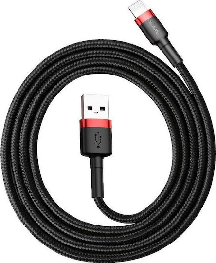 Baseus Cafule IP Edition Плетена USB-A към Lightning кабел Черен 2м (CALKLF-C19)