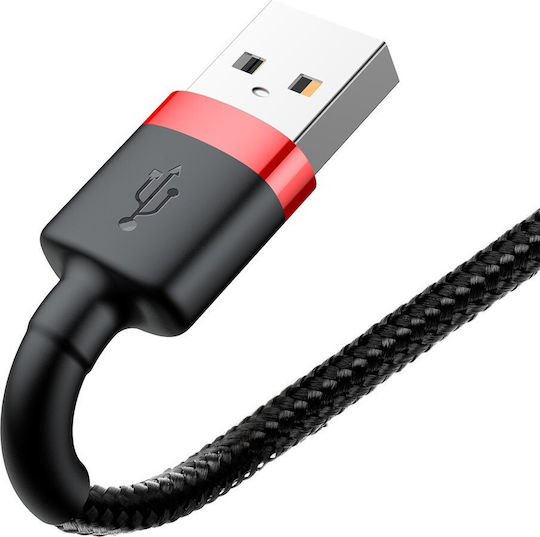 Baseus Cafule IP Edition Плетена USB-A към Lightning кабел Черен 2м (CALKLF-C19)