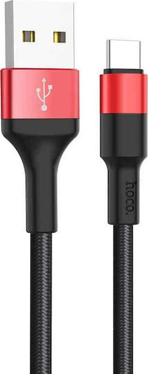 Hoco X26 Xpress Braided USB 2.0 Cable USB-C Male - USB-A 10W Red 1m HOC-X26c-BR