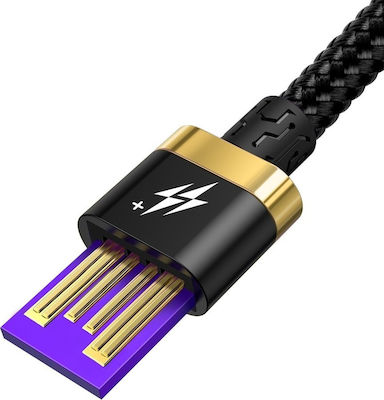 Baseus Purple Gold Braided USB 3.1 Cable USB-C male - USB-A male Black 1m (CATZH-AV1)