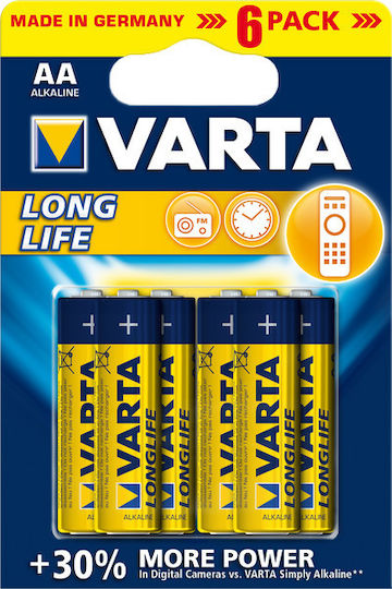 Varta LongLife Αλκαλικές Μπαταρίες AA 1.5V 6τμχ