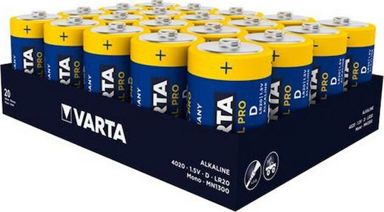 Varta Industrial Αλκαλικές Μπαταρίες D 1.5V 20τμχ