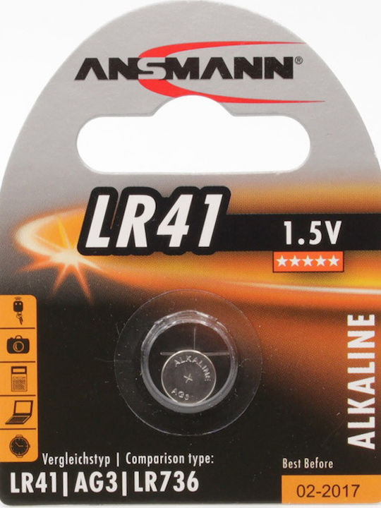 Ansmann Αλκαλική Μπαταρία Ρολογιών LR41 1.5V 1τμχ