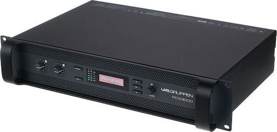 Lab Gruppen PDX3000 Leistungsverstärker PA-Verstärker 2 Kanäle 1500W/4Ω 800W/8Ω und USB-Anschluss in Schwarz Farbe