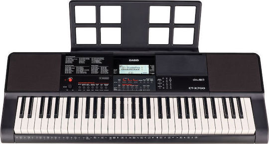 Casio Tastatur CT-X700 Set mit 61 Dynamisch Tasten mit Ständer, Kopfhörer und Notenständer Schwarz Satz 1