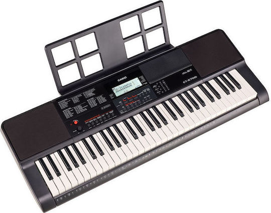 Casio Tastatur CT-X700 Set mit 61 Dynamisch Tasten mit Ständer, Kopfhörer und Notenständer Schwarz Satz 1