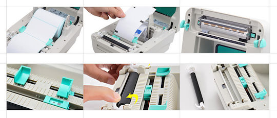 Xprinter XP-DT425B Etikettendrucker Direkttransfer USB 203 dpi