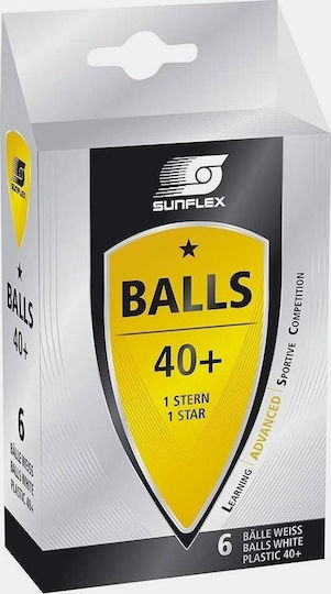 Sunflex 97251 Μπαλάκια Ping Pong 1-Star 6τμχ
