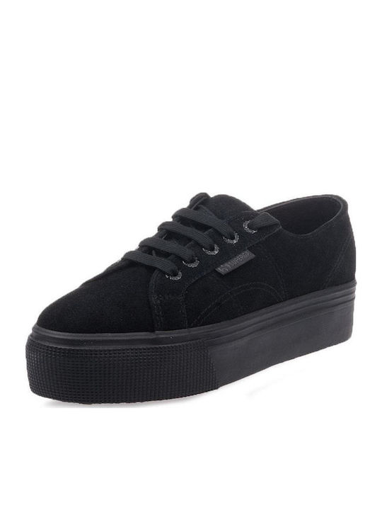 2790 Suew Adidași Flatforms Pentru Femei Negri