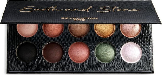 Revolution Beauty Pro Color Παλέτα με Σκιές Ματιών σε Στερεή Μορφή Earth & Stone 15gr