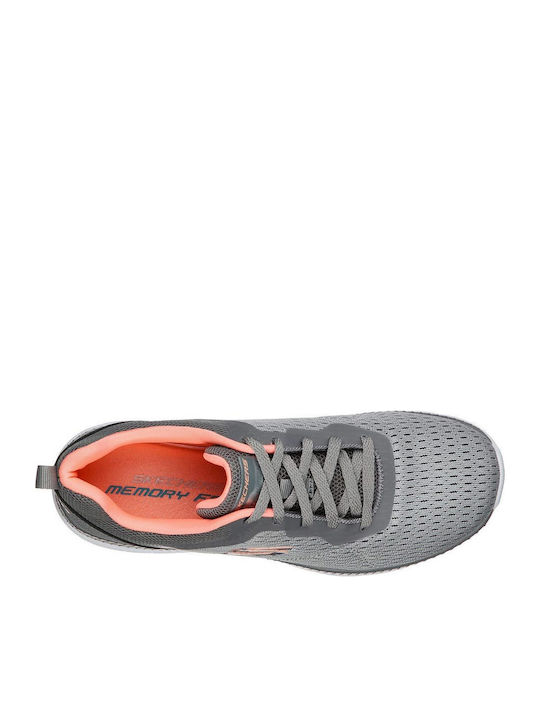 Engineered Mesh Lace-Up Sneakers Gray