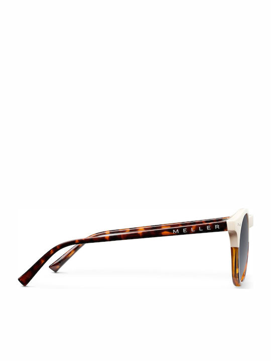 Meller Kubu Unisex Sunglasses with Beige Plastic Frame and Black Lens K-WHITECAR