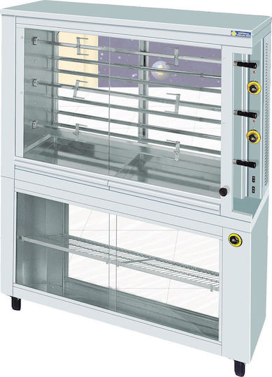 Sergas KE3 Electric Chicken Rottisserie Grill 8kW with Dimensions 48x145x188cm
