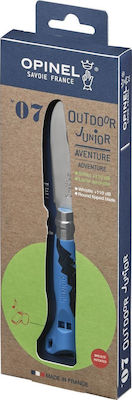 Opinel Νο. 07 Outdoor Junior Pocket Knife Blue with Blade made of Stainless Steel