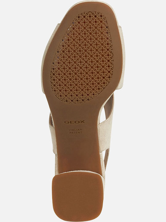 D Genziana Leather Sandals Anatomic Beige