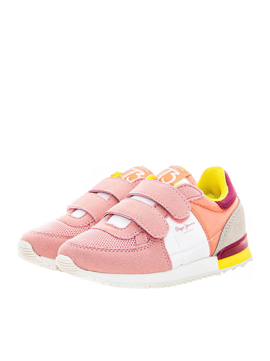 Pepe Jeans Kinder-Sneaker mit Klettverschluss Rosa