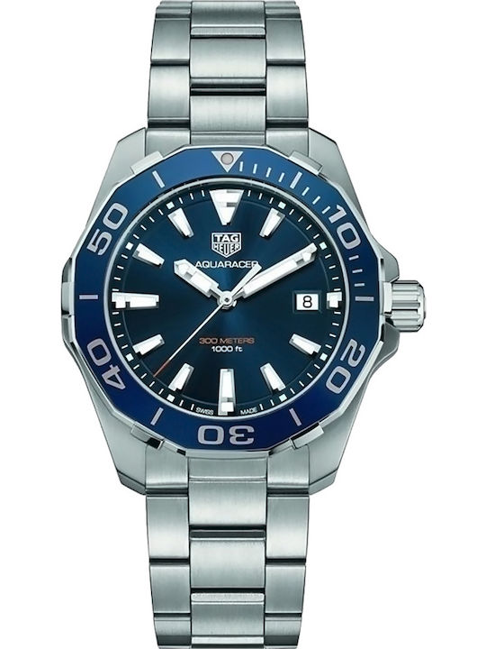 TAG Heuer Aquaracer Ρολόι Μπαταρίας με Μεταλλικό Μπρασελέ TAG Heuer Aquaracer Ρολόι Μπαταρίας με Μεταλλικό Μπρασελέ