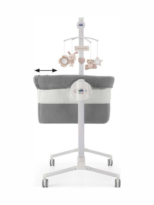 Cam Cradle Cullami with Mattress, Side Opening, and Wheels Beige 925-145