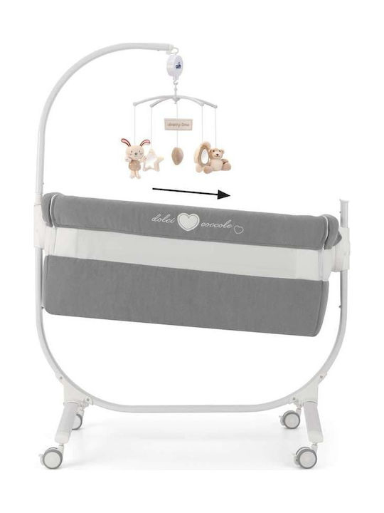 Cam Cradle Cullami with Mattress, Side Opening, and Wheels Beige 925-145