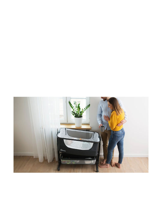Lionelo Cradle Timon with Side Opening and Wheels Graphite Grey