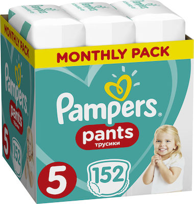 Pampers Πάνες Βρακάκι Pants No. 5 για 12-18kg 152τμχ