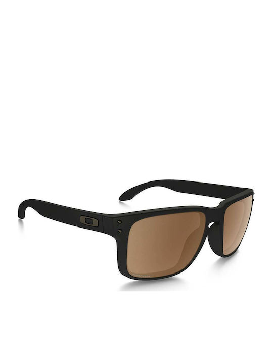 Oakley Holbrook Bărbătești Ochelari de soare cu Negru Cadru și Maro Polarized Oglindă Lentilă OO9102-D7