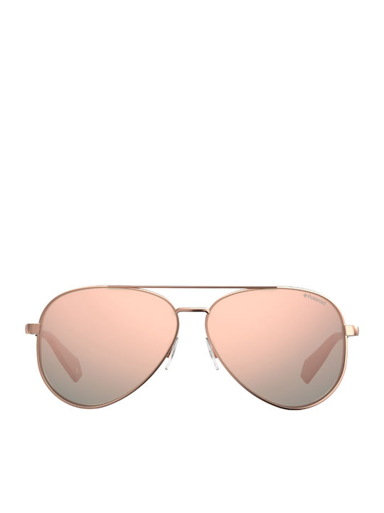 Polaroid Men's Sunglasses with Gold Metal Frame and Pink Polarized Lens PLD6069/S/X 210/0J