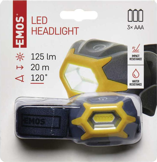 Emos Headlamp LED IP44 with Maximum Brightness 140lm Black