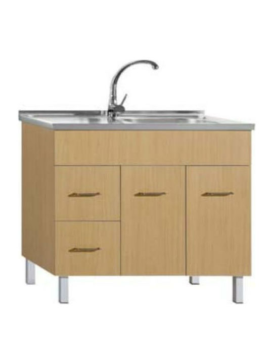 Gloria Rent Room 18-0580 Кораб Мивка Inox Сатен Ш80xД50см Сребрист
