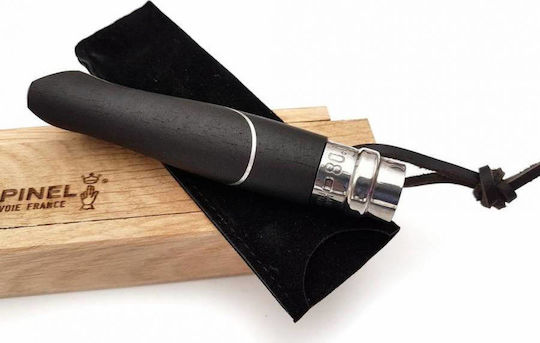 Opinel Nr.08 Cuțit De Buzunar Negru Cu Husă